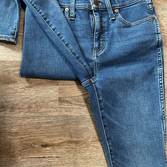 Madewell 10" High Rise Skinny Jeans Women's 25P dark Wash Stretch Denim - Picture 4 of 6